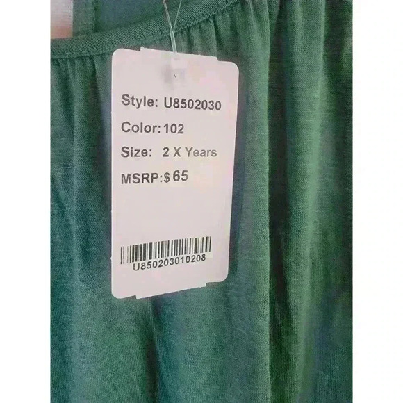 Suzanne Betro Top Womens Plus 2X Green Lace Blouse Bell Sleeve Keyhole Boho New - Picture 5 of 14